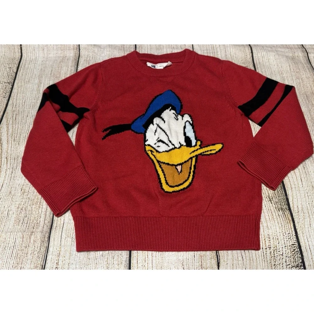 Baby Gap Disney Donald Duck Red Crewneck Sweater Size 5 year Tub13